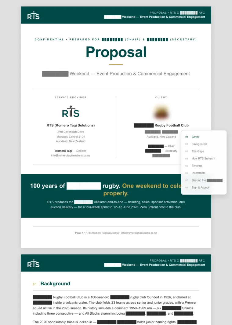 RTS funding-readiness proposal