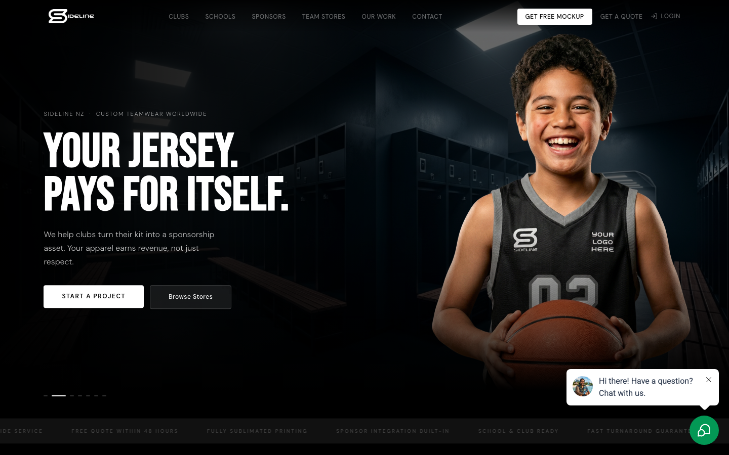 Sideline NZ — custom team apparel
